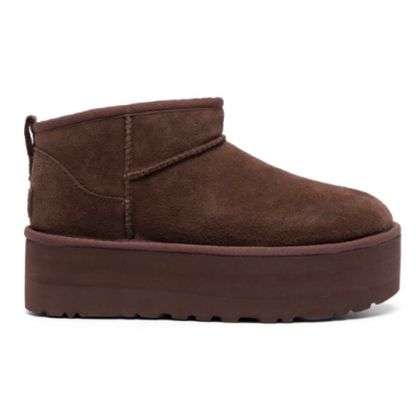 UGG CLASSIC ULTRA MINI DE PLATAFORMA MARRONES OSCURO