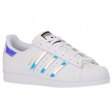 ADIDAS SUPERSTAR BLANCAS/PLATEADAS BRILLANTE