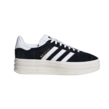 ADIDAS GAZELLE Plataforma Negras y Blancas