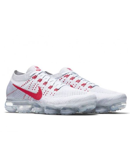 Nike Air VaporMax Flyknit Blancas Rojas