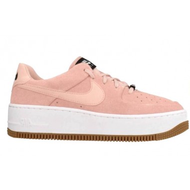 NIKE AIR FORCE ONE PLATAFORMA ROSAS SUELA MARRON en OFERTA Envio GRATIS